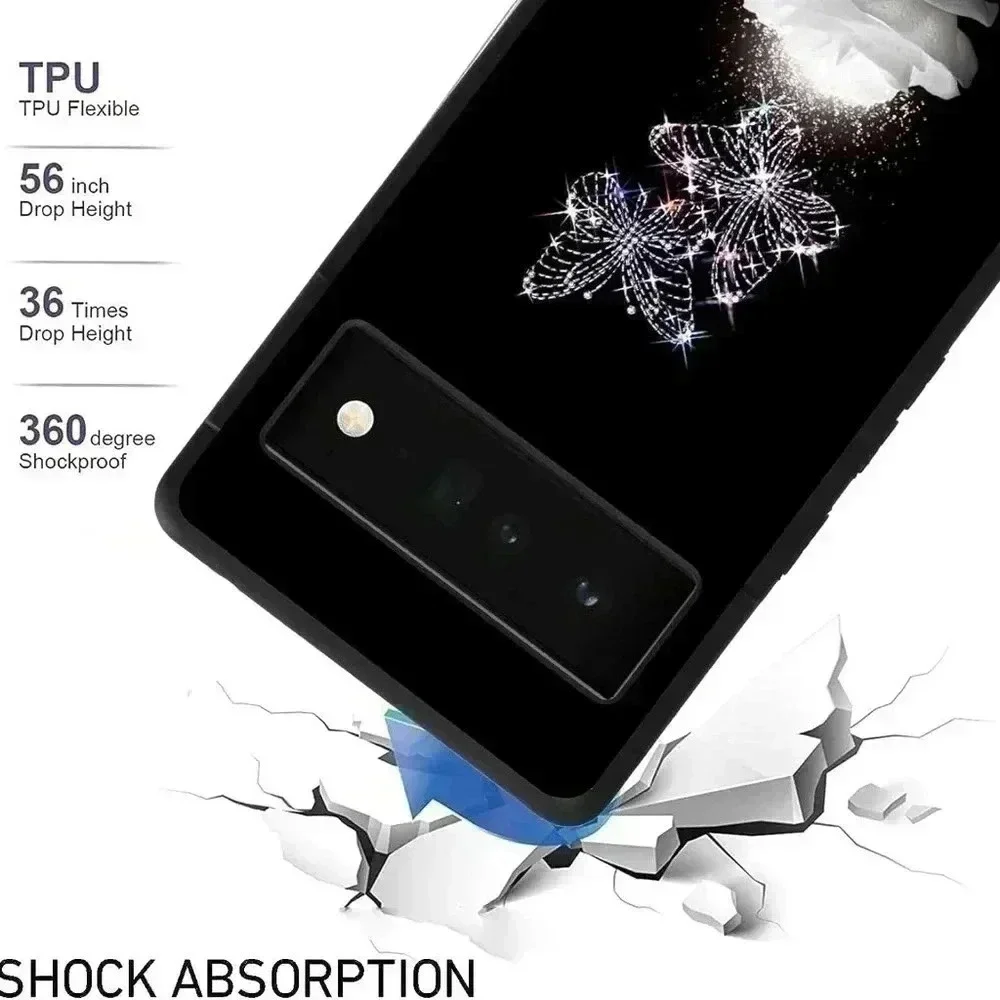 Google Pixel 6 Pro  Case-White Rose (New)